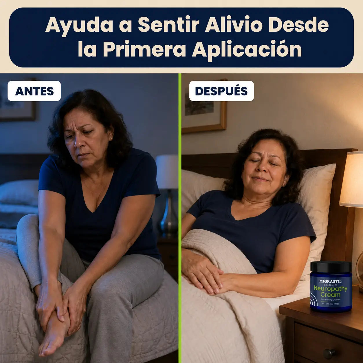 Alivio del Ardor Nervioso — Desde la Primera Aplicación — Con Escudo de Vitamina E