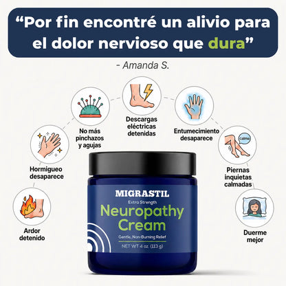 Alivio del Ardor Nervioso — Desde la Primera Aplicación — Con Escudo de Vitamina E